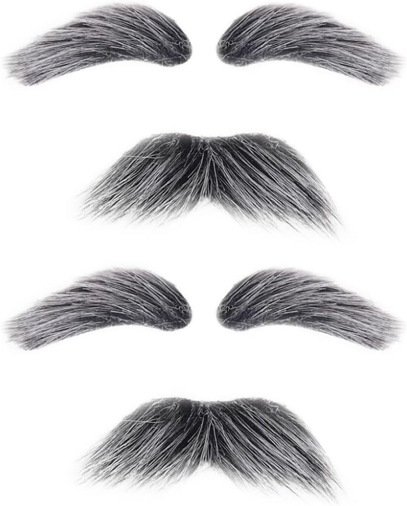 Honcloud Store Old Man Mustache and Eyebrow Perfect for Custome Accessories Grandpa Stage Performances Halloween Props - Image 1